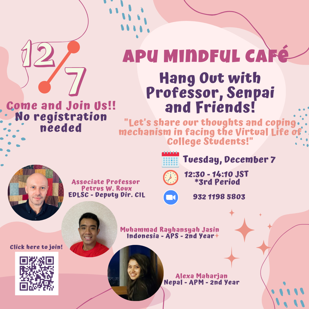 APU Mindful Café（Fall Semester）