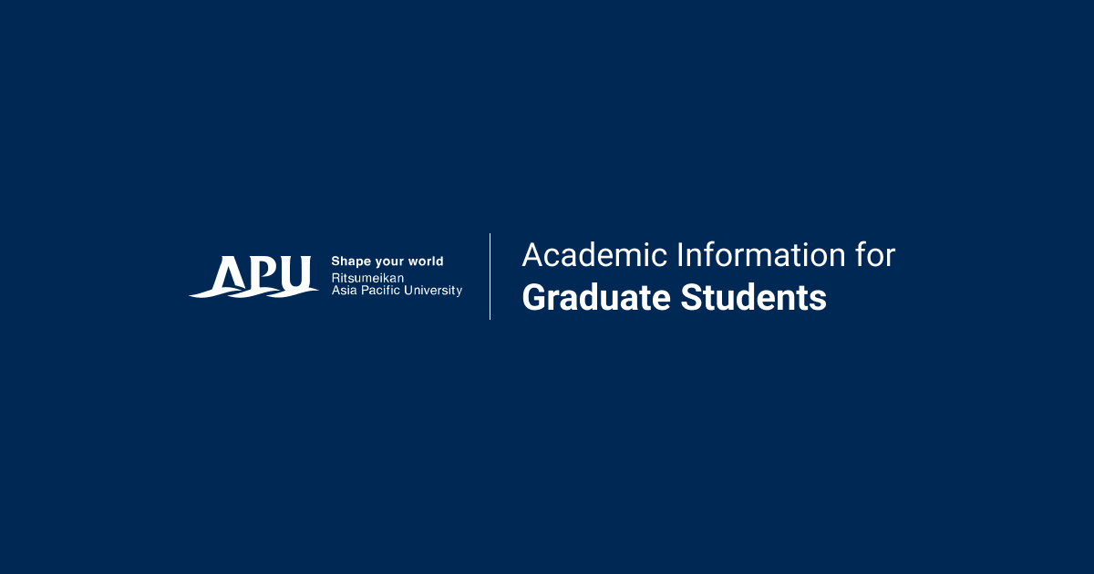 Course Timetable | Ritsumeikan Asia Pacific University