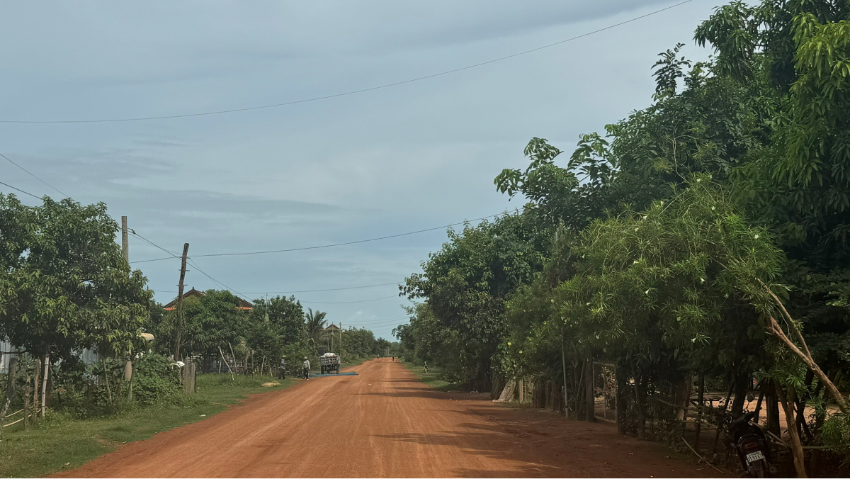 The road to the work site.