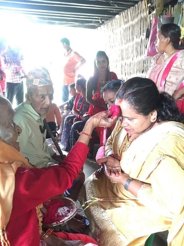 Relatives gather in their hometown to celebrate Dashain