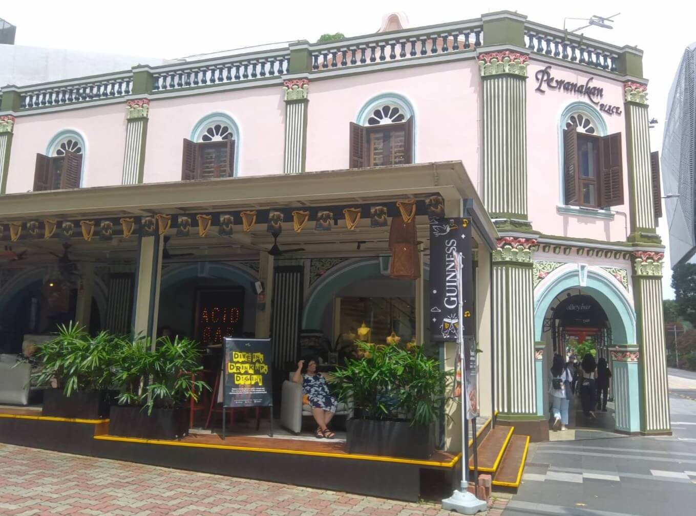A traditional Peranakan house, many of which feature shops on the ground floor.