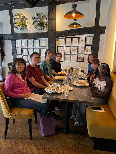 Lunch with my Japanese language class classmates and instructor before returning to Japan